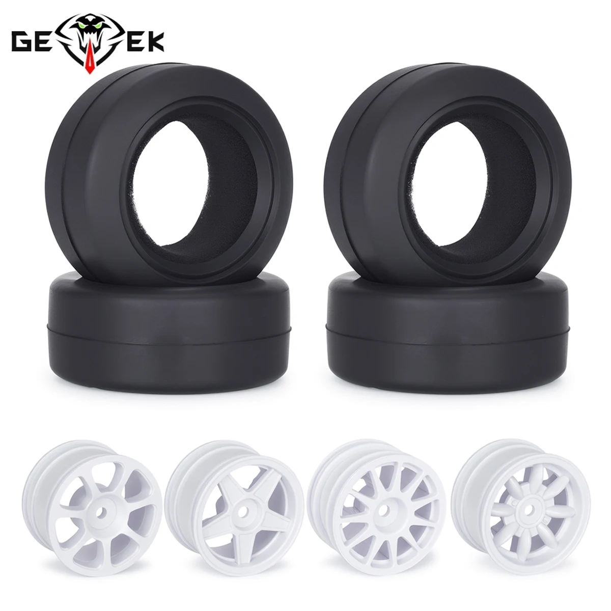 RC Racing Wheels Rims and Tires 12mm Hex for Tamiya 1/10 M03 M04 M05 MB01 MF01 XM01 SW01 T301 Accessories