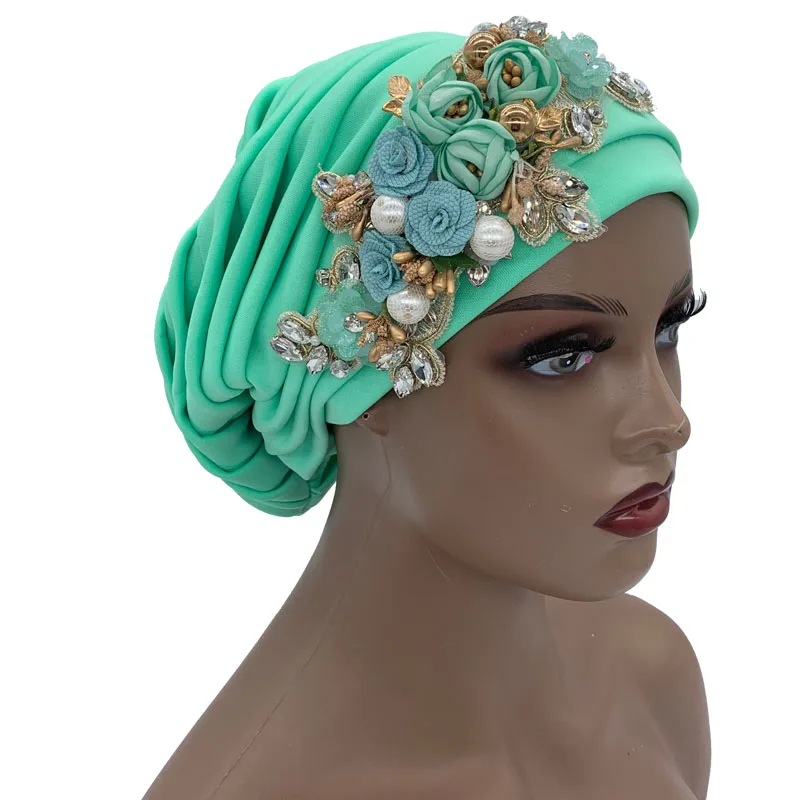 Turban Headbands Bling Head Wraps Turban Hat Rhinestone Mesh Head Scarf  Rhinestone Head Scarf