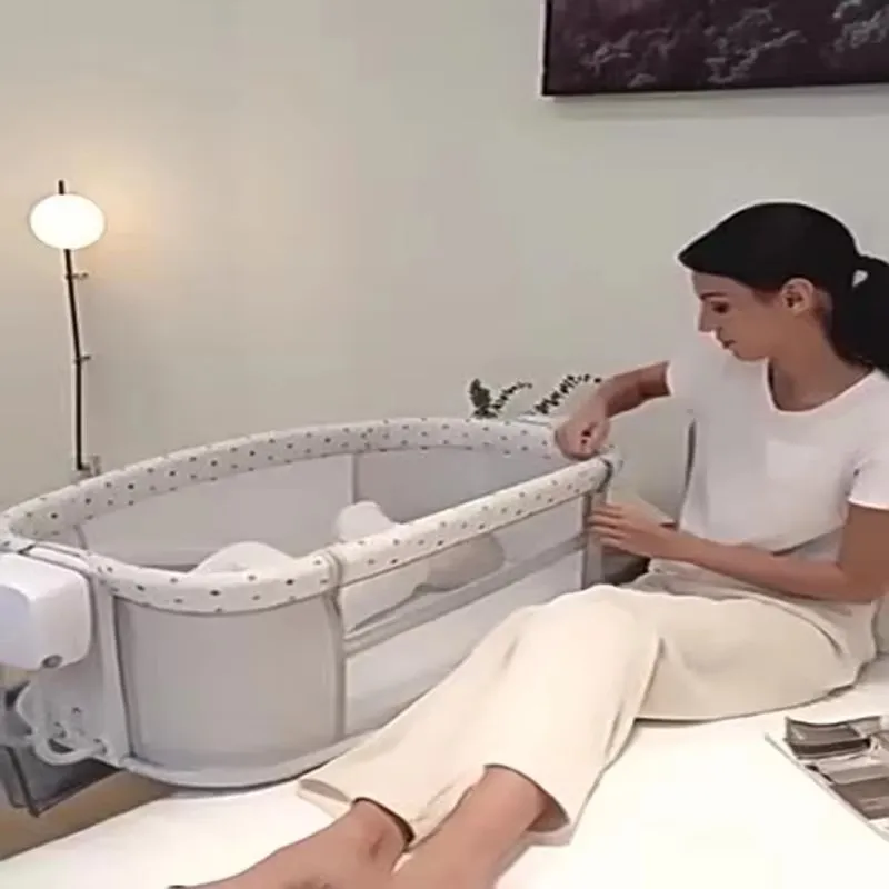 접이식 다용도 코슬리핑 침대 - 용 침대 옆 침대 및 를 달래는 흔들 요람
