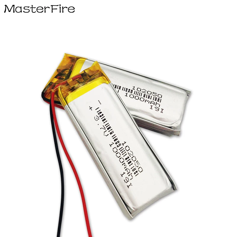 

8x 102050 3.7V 1000mah Rechargeable Lithium Polymer Battery Cell for Wireless Microphone Electronic Toy LED Light Tablet PC MID