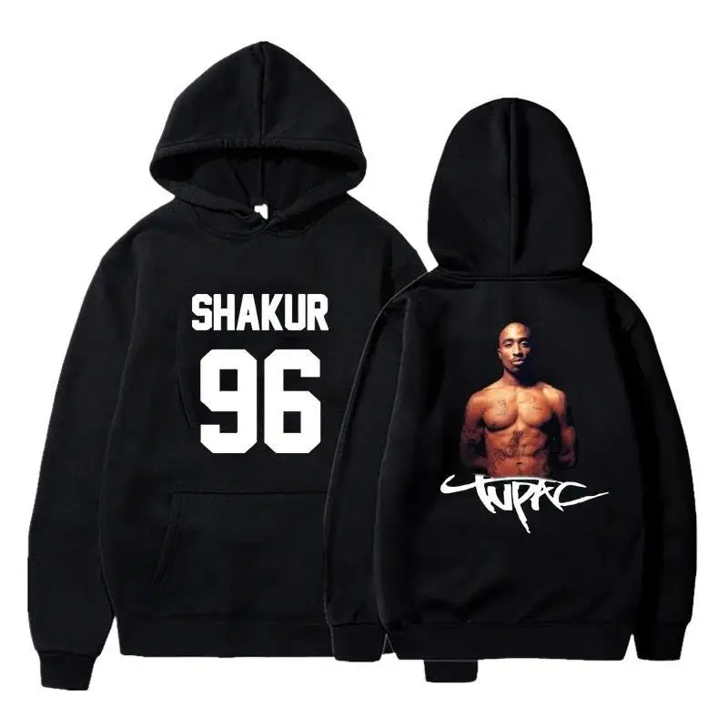 Gangsta Rap 2Pac Hoodies Sänger Grafikdruck Sweatshirts für Fans Lässige Langarm Herren/Damen Kleidung Sudaderas Hoody