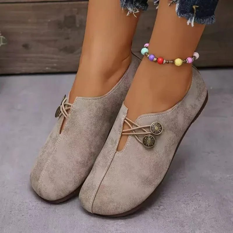 Women Shoes  Brand Designer Shoes Woman Square Toe Japanned Leather Flats Vintage Narrow Band Loafers  Luxury Shoes for Women 2