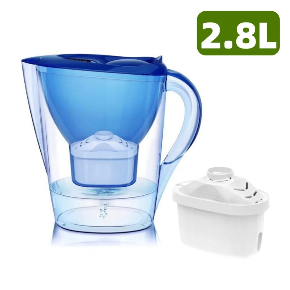 Water Filter Pitcher Activated Carbon Removes 99% of Lead Filter 2.8L Capacity Efficient Water Purification