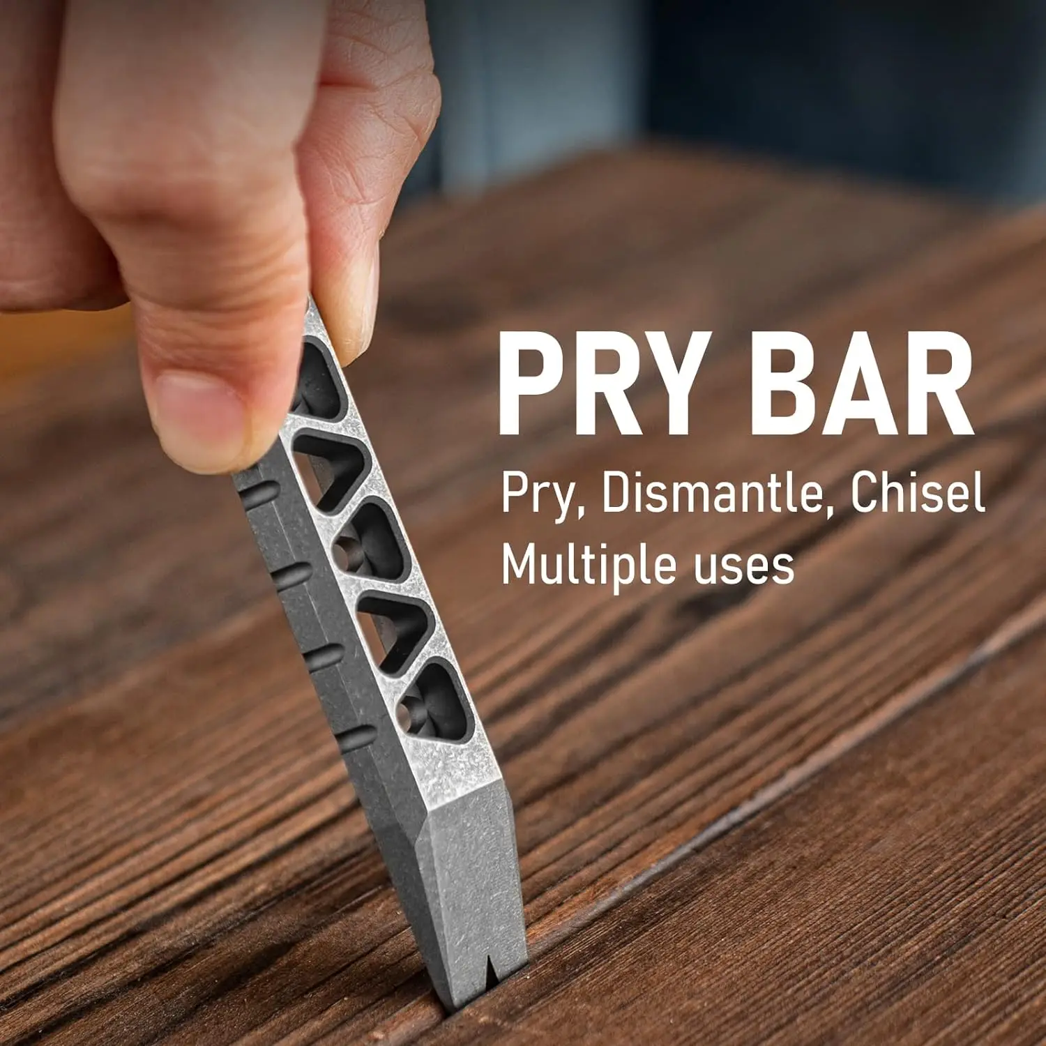 Titanium EDC Pry Bar, Keychain Pry Bar Multitool With Bottle Opener, Pocket Small Crowbar for Men 3