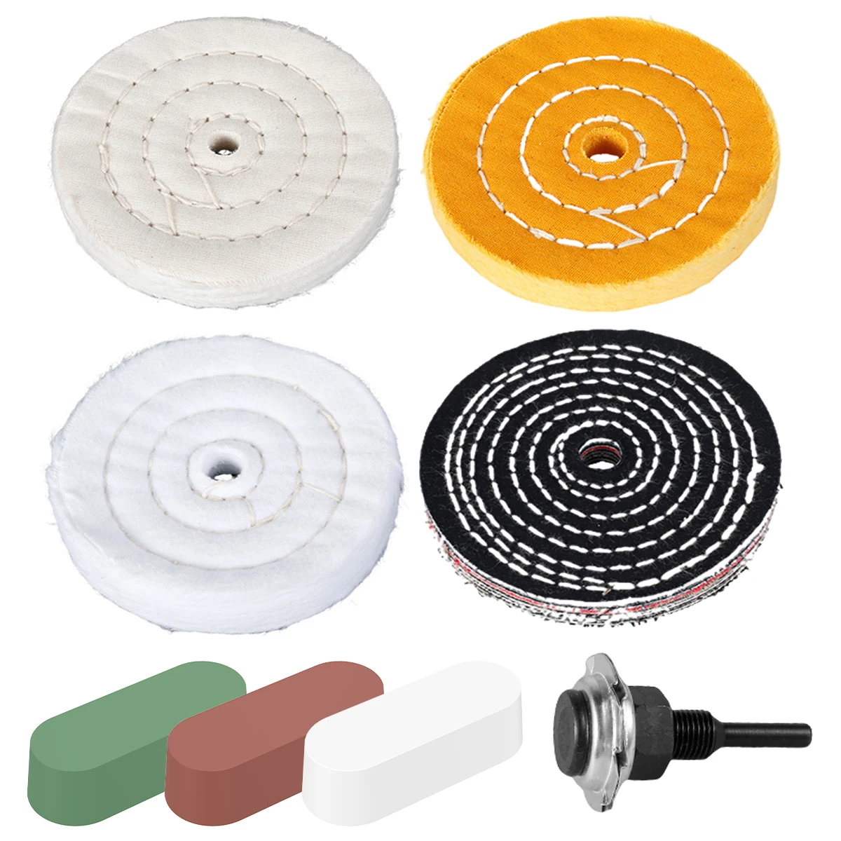 

4In Polishing Wheel Cloth Buffing Wheel Gold Silver Jewelry Mirror Polish Pad For Grinder Power Tool Accessories Polishing Wheel