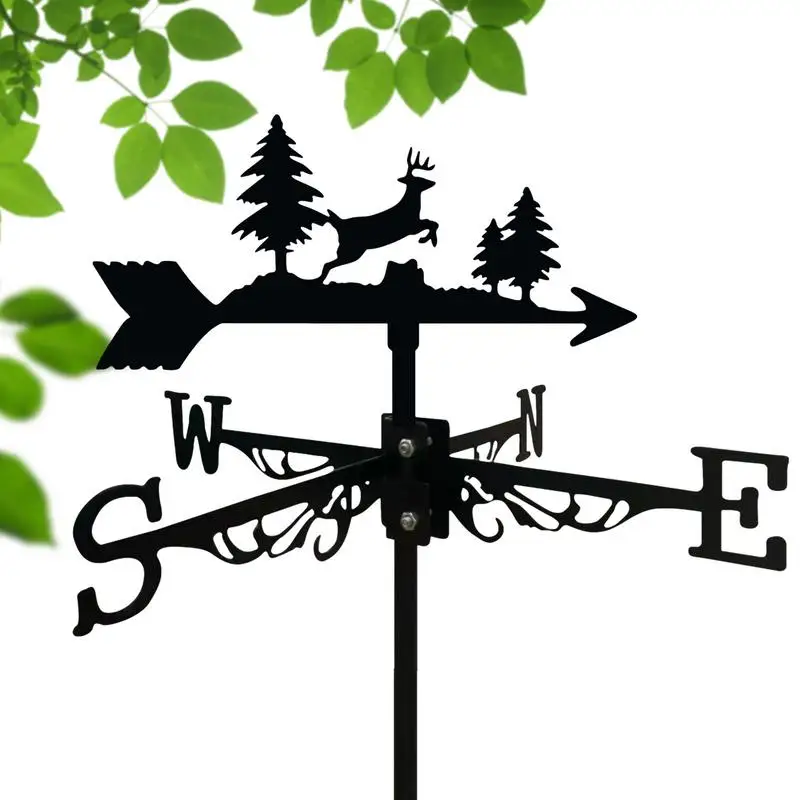 

Weather Vane for Roof Christmas Reindeer Farmhouse Weathervane Wind Direction Indicator for Yard Roof Mount Reindeer Ornament