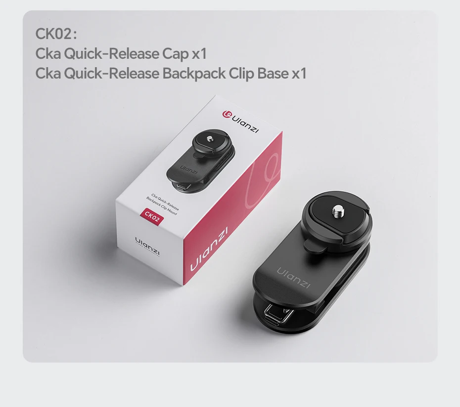 Quick-Release Plate Kit/ Quick-Release Backpack Clip Kit with 1/4'' Screw for Ca