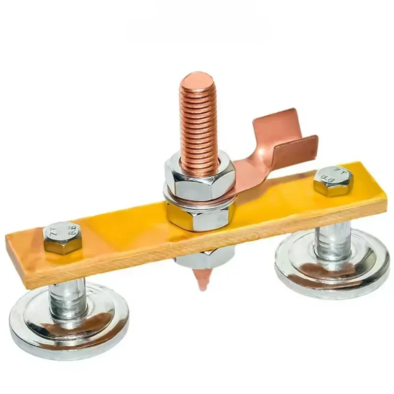Magnetic Welding Holders Welding Accessories Clamp Magnetic Welding Fixer 1PCS Welding Magnet Head Magnetic Welding Fix Ground Clamp Double Strong Support for Electric Ground