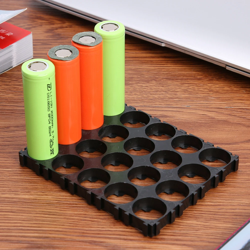 300pcs/20pcs 18650 Lithium Battery Holders 3X5 4X5 1X Cell 18650 Batteries Plastic Bracket Support Stand Rack Spacer DIY