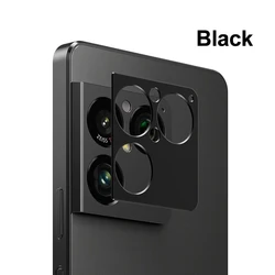 Enhanced Metal Camera Protector Cover with Aluminum Alloy Back Lens Ring Film - Xperia 1 VIII (Black)