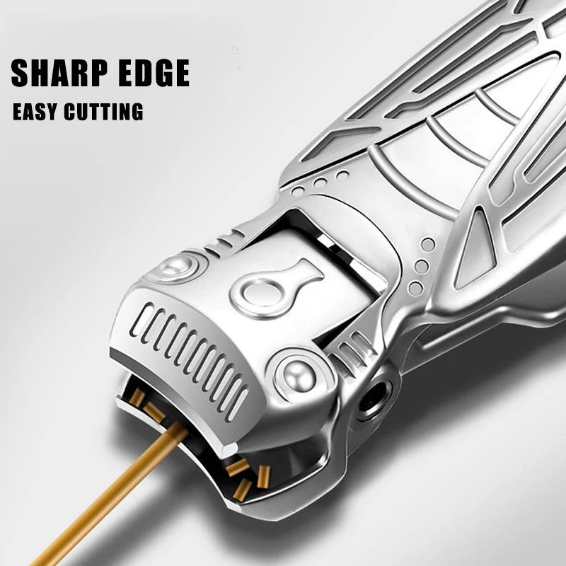 1Pcs Stainless Steel Nail Clippers Large Opening Powder die Cast Nail Clippers Set Decoration Cutter art Tool