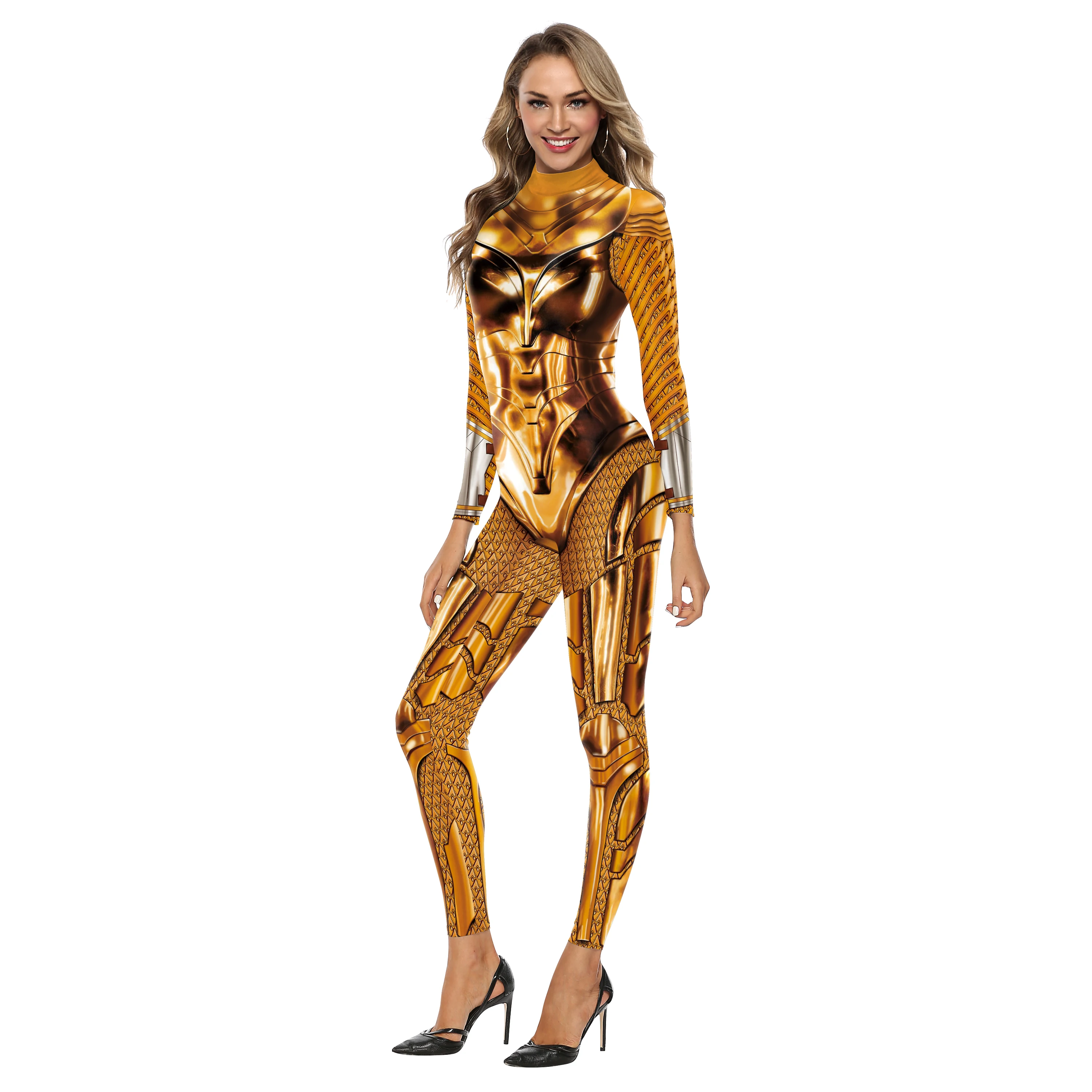 Zawaland Sexy Jumpsuit Women Carnival Designer Digital Print Bodysuit Female Cosplay Costume Funny Holiday Party Fashion Onesie