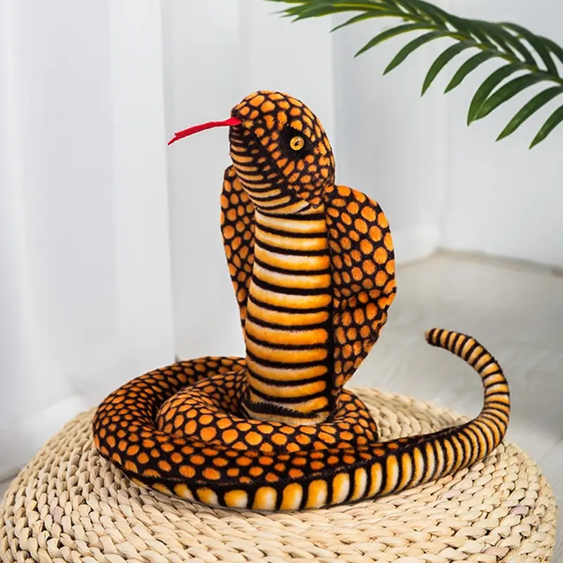 FLYING BALLOON Juguete de peluche de serpiente cobra azul realista de 31  pulgadas, regalo de broma para amigos (azul)