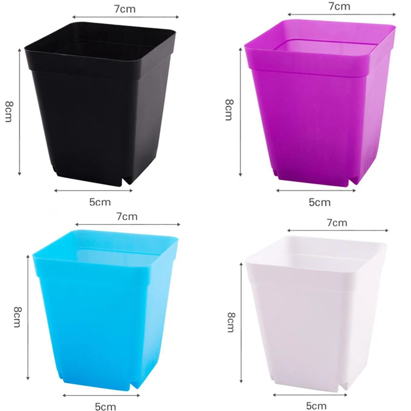 7cm 10cm Mini Flower Pots Planters Plastic Small Nursery Pot Grow Box Seedling Tray Garden tools Transplant Flowerpot