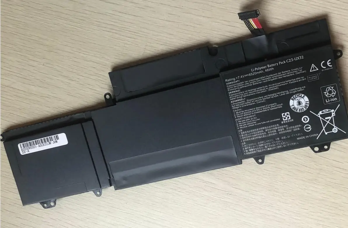 Bateria do Portátil para Asus Zenbook Ux32 Ux32v Ux32a Ux32vd Vivobook U38n U38n-c4004h 7.4v 6520mah Novo C23-ux32 - Imagem 2