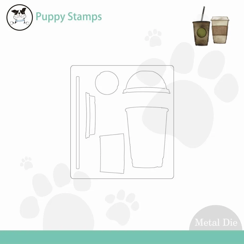 

2024 Coffee Cup Metal Cutting Dies For DIY Scrapbooking Album Stamp Make Paper Greeting Card Handmade Embossing New Arrival