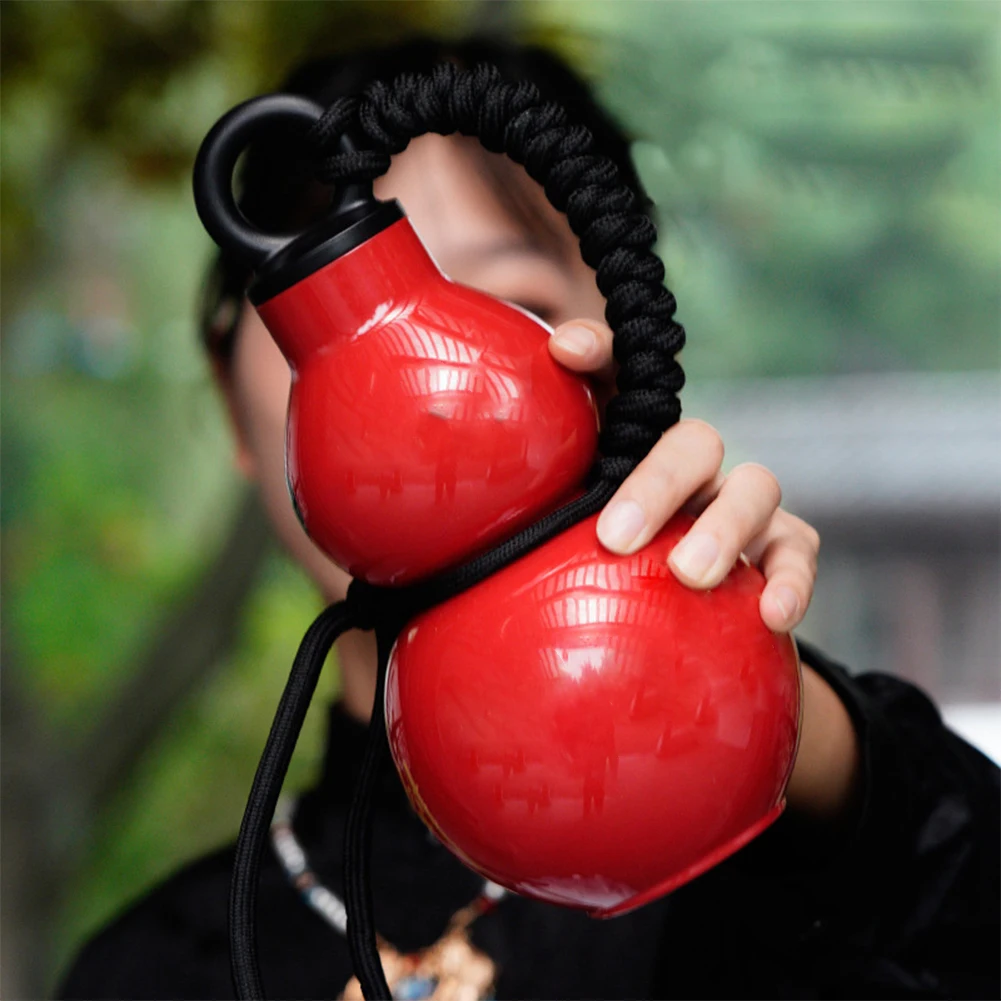 800ml Gourd Water Bottle with Straps Wu Kong Water Kettle Large Capacity Gourd Shaped Water Kettle for Wu Kong Game Fan