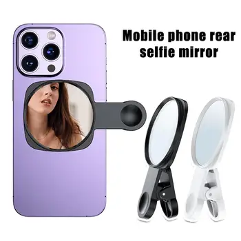 Telefono Selfie Specchio Fotocamera posteriore Telefono sottile Telefono ad alta definizione Specchio convesso Specchio posteriore portatile Clip Specchio Fotocamera Auto H8E0