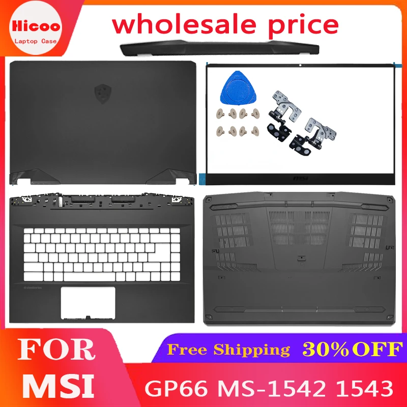 

New Screen Back Cover For MSI GP66 MS-1542 1543 Laptop LCD Back Cover Front Bezel Palmrest Bottom Shell Upper Top Lower Case