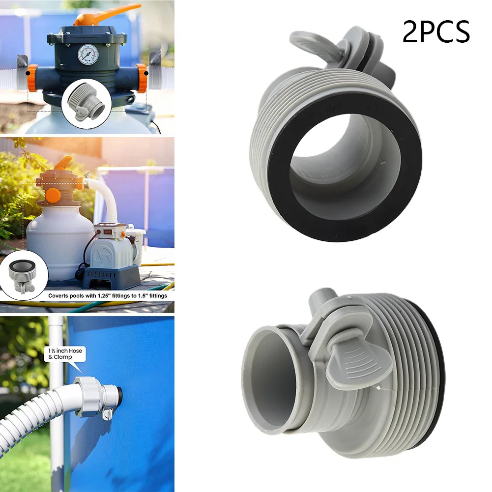Adattatori 2 Pezzi 29061E Per Piscine Intex Raccordi Da 1.25 "A Raccordi Da 1.5" Tipo B Parti Della Pompa Conversione Sistemi Skimmer Cestini