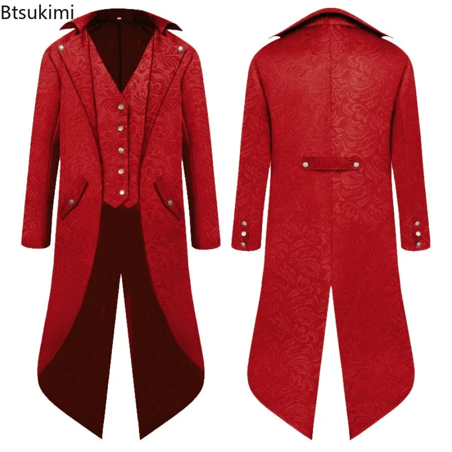 Veste de manteau en Jacquard rétro pour hommes