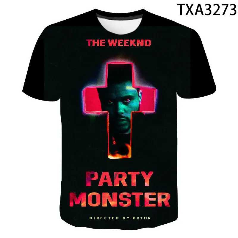 

2020 New Summer Printed 3D T-shirt The Weeknd Men Women Children Cool Tee Tops Male Streetwear Cool T Shirt Boy girl Kids