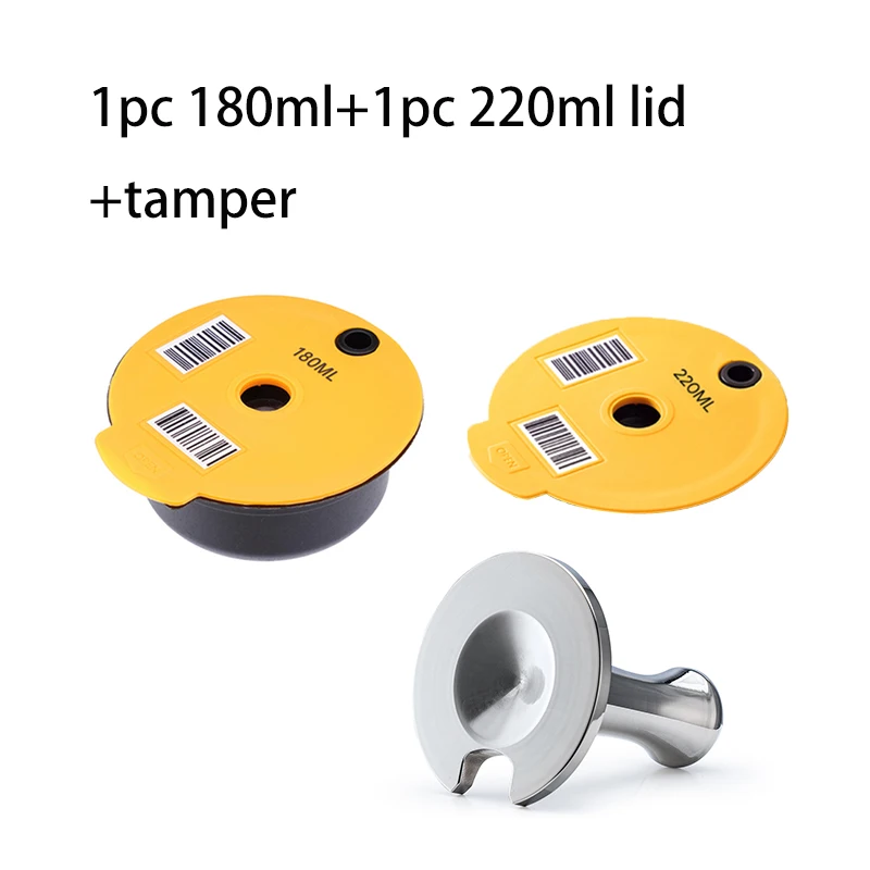 Reusable Coffee Capsule Pods with Silicone Lid - 60ML / 180ML Capacity