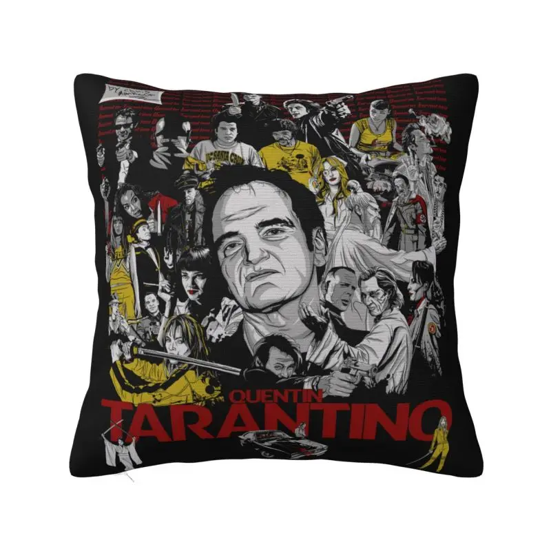 

Quentin Tarantino Movie Collage Cushion Cover Soft Kill Bill Pulp Fiction Pillow Case for Sofa Car Square Pillowcase Decoration