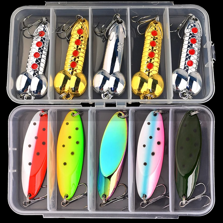 Leurres De Pêche à La Truite Cuillères En Eau Salée Hameçons Triples En Métal Pour Bar Leurre De Pêche Argent 28 G Forme D'hélice