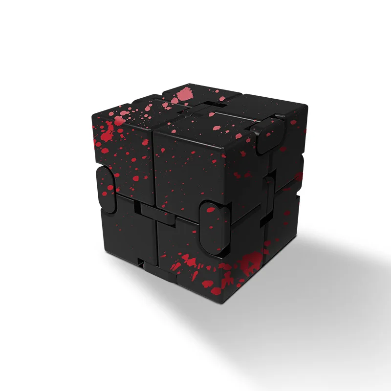 Metal Infinity Cube Anti Stress Aluminum Alloy Easy Play Office Flip Cubic Fidget Toy genshin Adults Anxiety Relief qiyi custom
