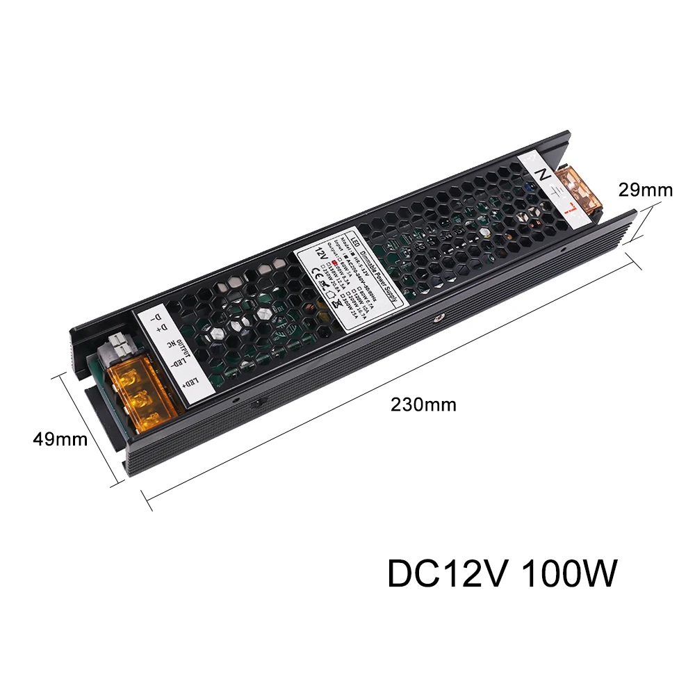 transformador de fonte de ac para dc interruptor de alimentação adaptador de revestimento de condutor para faixa de luz led