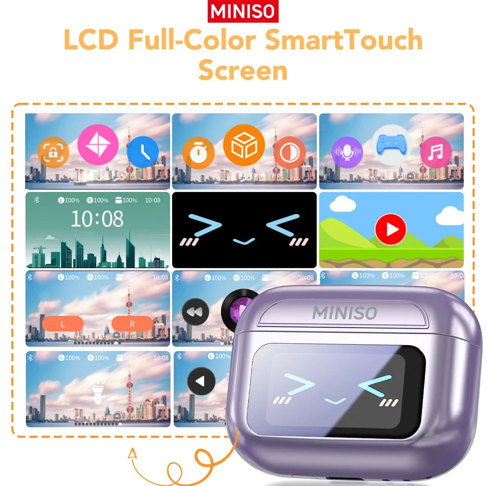 MINISO AI Übersetzung Ohrhörer - Echtzeit Übersetzer 135 Sprachen Open Ear Design