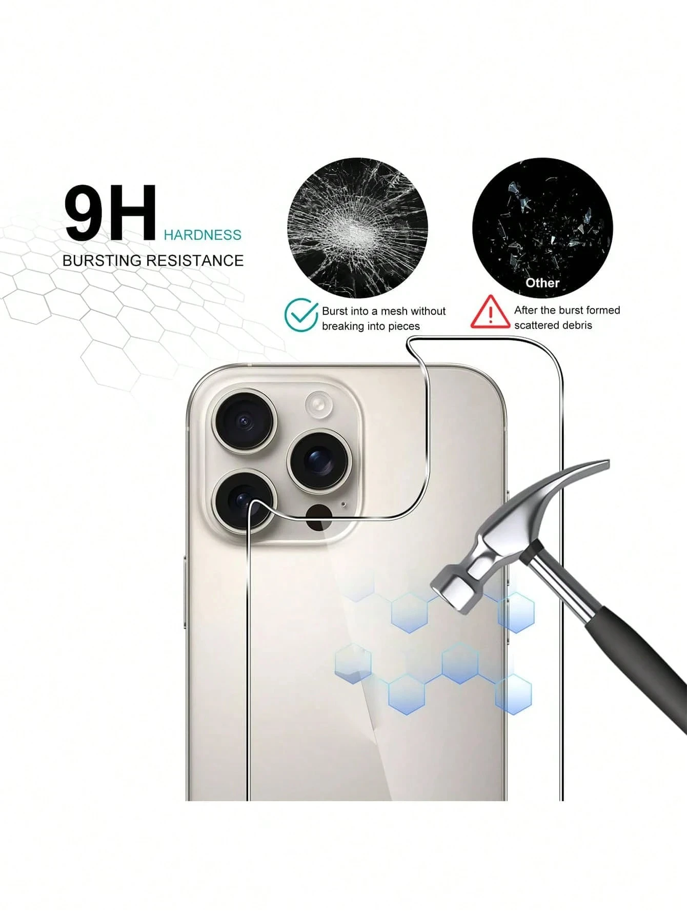 5-Pack Back Screen Tempered Glass Screen Protector Films