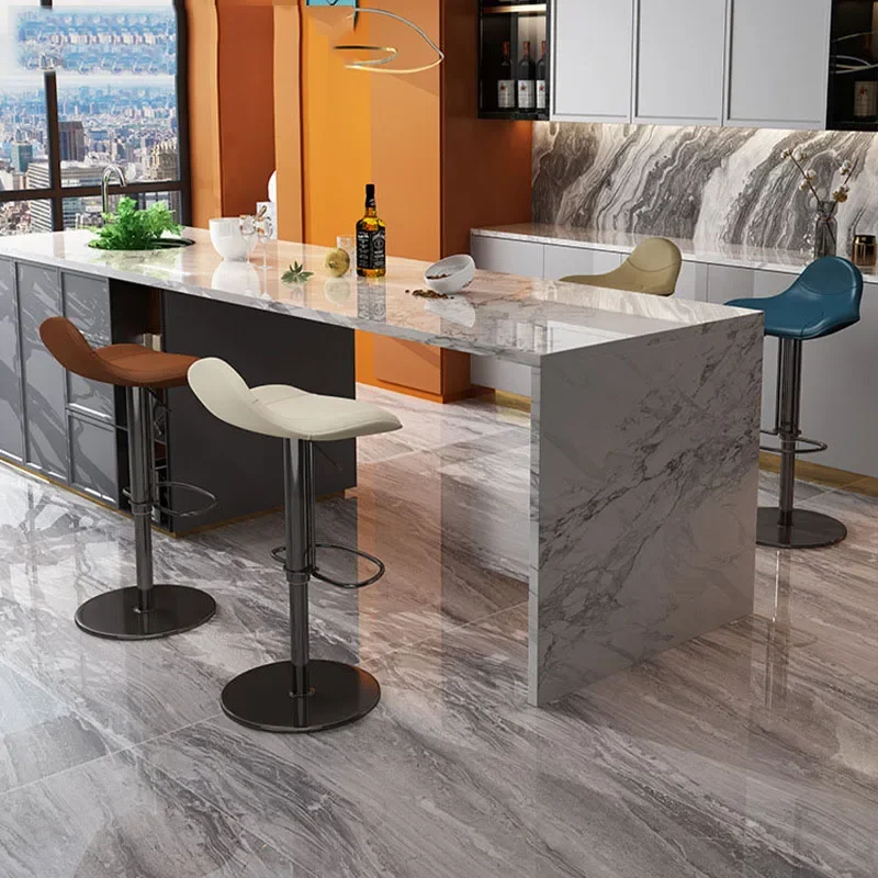 

Lounge Minimalist Bar Stool Reception Desk Design Pneumatic Base Salon Bar Chair Industrial Mainstays Taburetes Altos Furniture