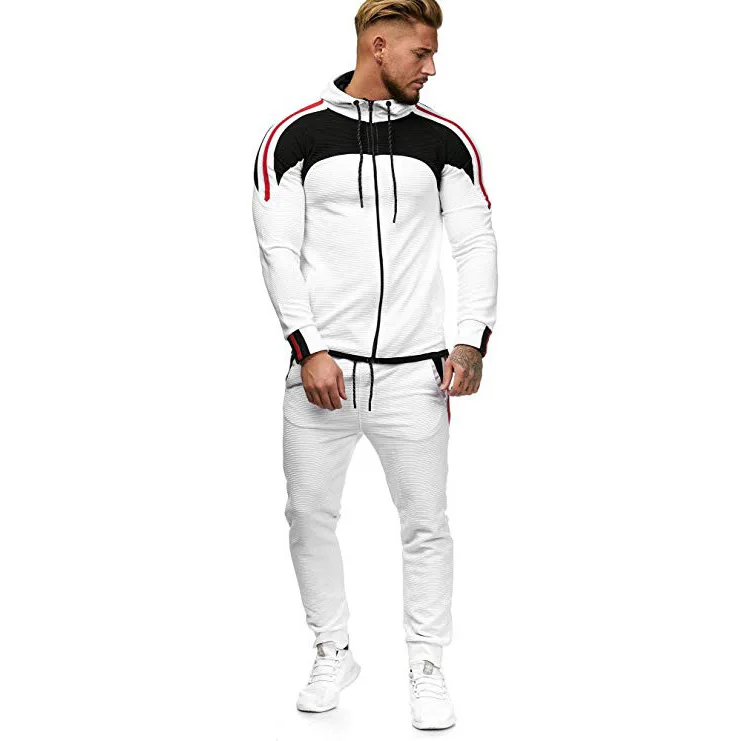 Spring and Autumn New Young Men's Casual Sportswear Fashion Trend Color Long-sleeved Hoodie Trousers Ropa Hombre Suit