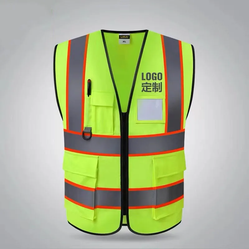 Customizable High visibility Vest Safety Vest for Construction Workers Night Safety Work Clothes