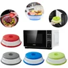 Microwave Splatter Cover Heating Folding Cover Silicone Fresh-keeping Cover Oil-proof Splash-proof Cover with Hook Cooking Lids 2