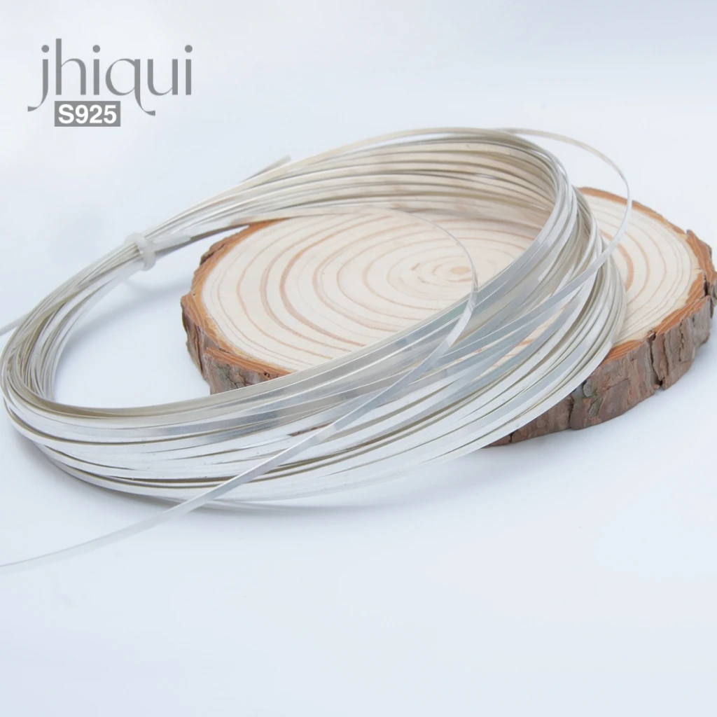 50cm Solid S999 Pure Silver Flat Wire For Diy Fine Jewelry Making