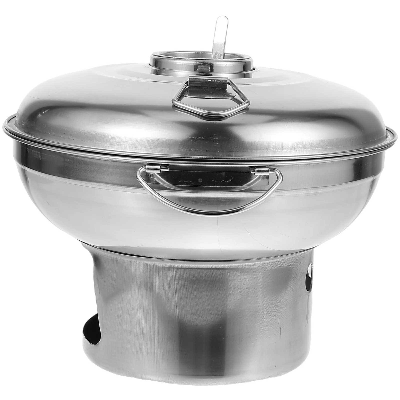 

Stainless Steel Cooking Pot Household Hot Pot Outdoors Indoors Cookware With Alcohol Stove