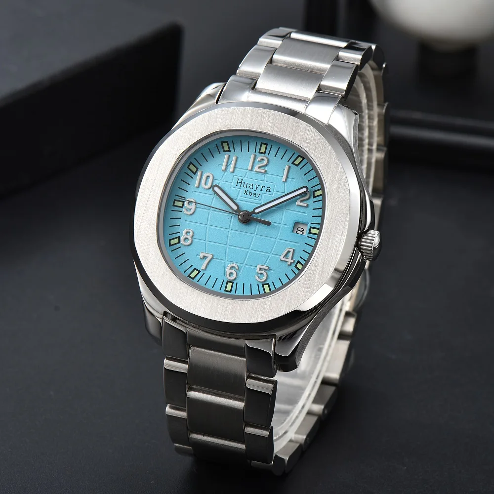 2023 New Sky Blue Top Luxury Automatic Mechanical Men's Watch Waterproof Sports Date Table Butterfly Buckle Automatic ST16