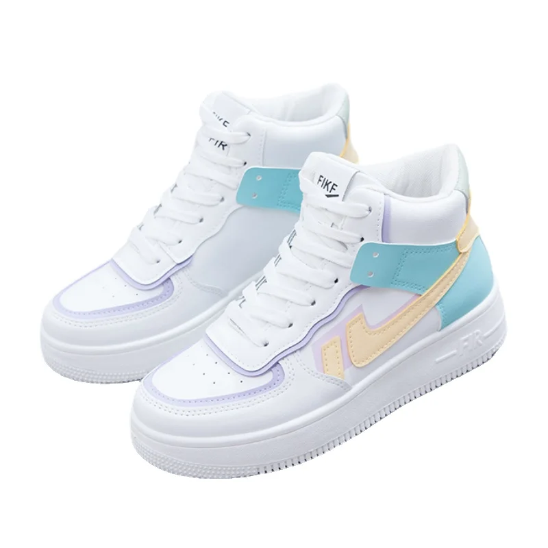 Women Sneakers Breathable Waterproof Wedges Platform Outdoor Running Shoes Woman Pu Leather Casual Jogging Trainers