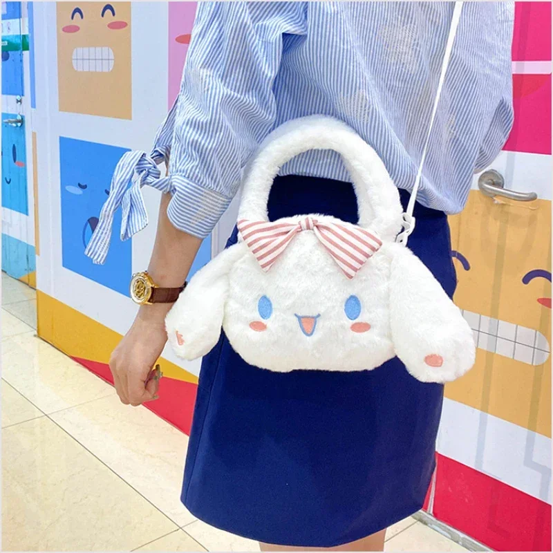 Sanrio Cinnamoroll Cute Plush Fashion Handbag 2023 New Cartoon