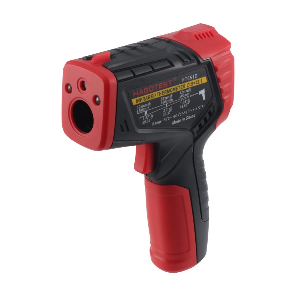 Infrared Thermometer HABOTEST HT651D Non Contact -50 to 550 Degree Detector Laser Tester Meter Hand Tool