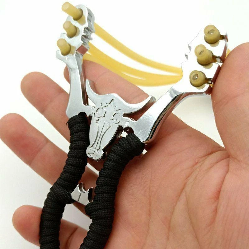 Description Picture 4 of itemHigh Precision Alloy Slingshot with Thicken 6 Stretch Rubber Band Professional Catapult Outdoor Hunting Shooting Bow Sling shots