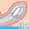 Extension Reusable Condom Penis Sleeve Male Enlargement Time Delay Spike Clit Massager Cover Crystal Clear Condoms Adult Sex Toy 1