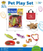 Melissa & Doug Examine and Treat Pet Vet Play Set - Kids Veterinary Play Set, Kids Pet Haircut Play Set, STEAM Toy, Pretend Play 1