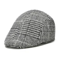 2024 Retro Newsboy Caps Men Octagonal Hats British Painters Hat Autumn Winter Berets Herringbone Flat Caps Hip Hop Berets Gorras 2