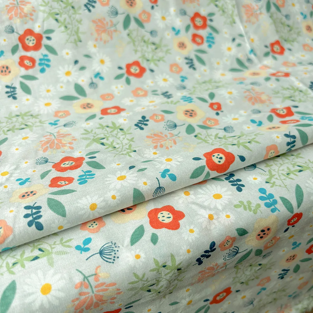 150×50cm Cotton Poplin Pastoral Floral 40S Liberty Fabric For Children Women Sewing Clothes Dress Skirts DIY Handmade Patchwork