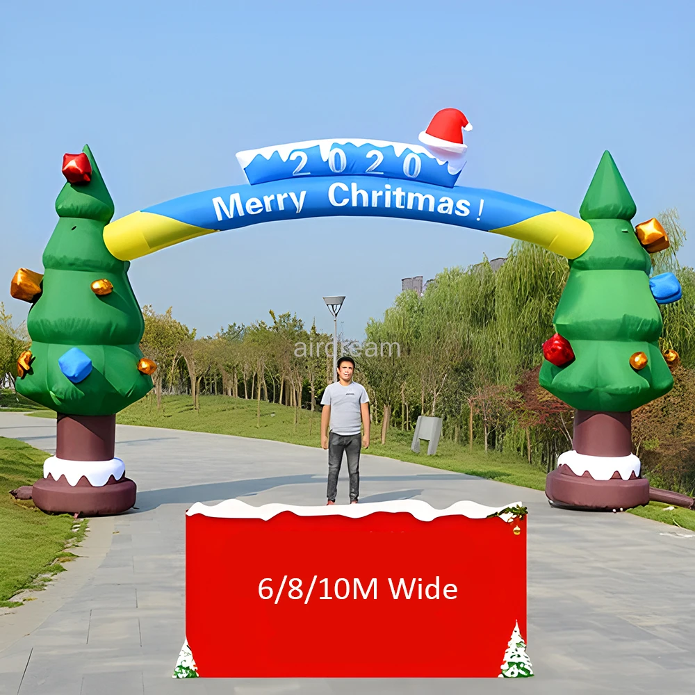 10 styles Giant Inflatable Santa Claus Archway Air Blow Christmas Event Entrance Arch Ornament Xmas Interior outdoor decoration 2