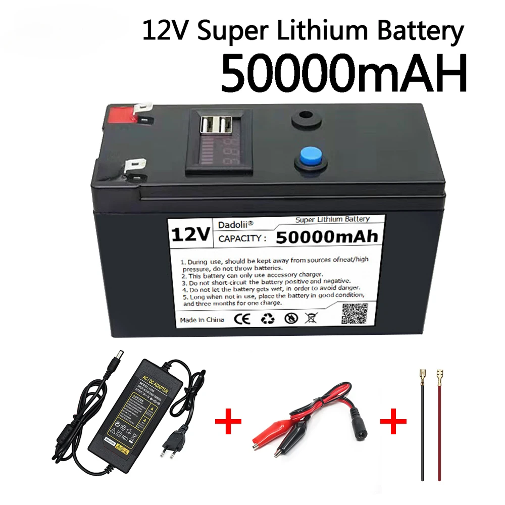 Batteria personalizzata all'ingrosso da 12 V Batteria al litio da 50 Ah  18650 Batteria ricaricabile per batteria per veicoli elettrici a energia  solare Caricatore 12.6v3A Batteria al litio ODM OEM Vicino a